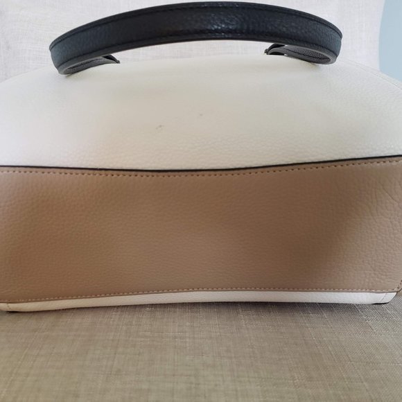 marlon tote in colorblock with whipstitch